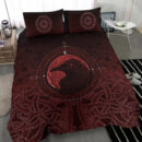 Ligerking Bedding Set, Ethnic Odin Raven Red A31