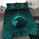Ligerking Bedding Set, Ethnic Odin Raven Cyan A31