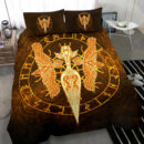 Ligerking Bedding Set Gold Spear Of The God Odin - Gungnir And Two Gold Ravens A27