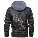 Ligerking - Head Santa Leather Jacket A35