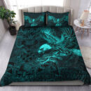 Ligerking Bedding Set - Raven Mjolnir Turquoise Tree Cletic Bedding Set A95