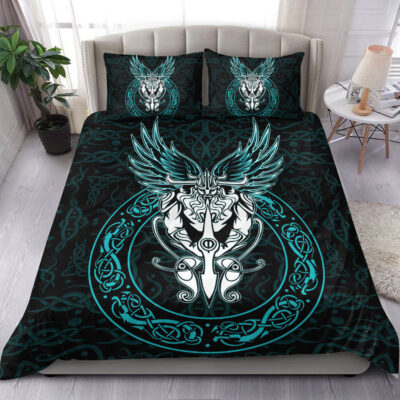 Ligerking Bedding Set -OdinWing Viking Turquoise Bedding Set A95