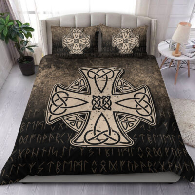 Ligerking Bedding Set -Celtic Symbol Norse Mythology Valhalla Bedding Set A7