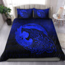 Ligerking Bedding Set - Fenrir Viking 3D Tattoo - Blue Version Bedding Set A7