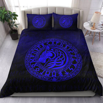 Ligerking Bedding Set - Viking Wolf - Blue Version Bedding Set A7