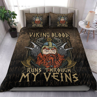 Ligerking Bedding Set - Viking Blood Run Through My Veins Bedding Set A7
