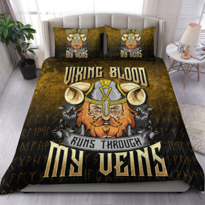 Ligerking Bedding Set - Viking Blood Runs Through My Veins Bedding Set A7