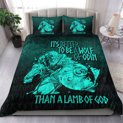 Ligerking Bedding Set - It's Better To Be A Wolf Of Odin Than A Lamb Of God Bedding Set A7