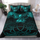 Ligerking Bedding Set - Raven Tree Cletic Turquoise Bedding Set A95