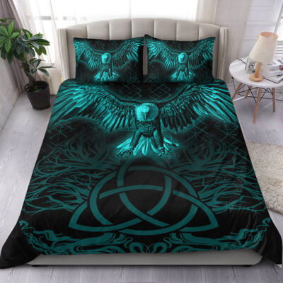Ligerking Bedding Set - Raven Tree Cletic Turquoise Bedding Set A95