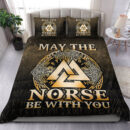 Ligerking Bedding Set - May The Norse Be With You Viking - Gold Version Bedding Set A7