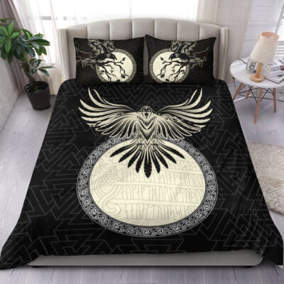 Ligerking Bedding Set - Viking Raven Gold Bedding Set A95