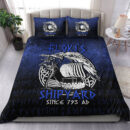 Ligerking Bedding Set - Kattegat Longboat Raven Norse Mythology Flokis Shipyard Bedding Set A7