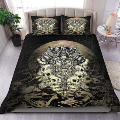 Ligerking Bedding Set - Viking Warrior Old and Skull Bedding Set A35