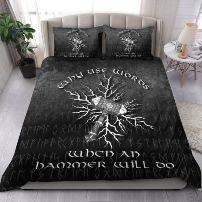Ligerking Bedding Set - Why Use Words When An Hammer Will Do Bedding Set A7