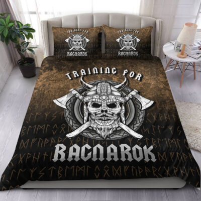 Ligerking Bedding Set -Training-For-Ragnarok-Vikings-Norse Bedding Set A7