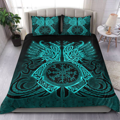 Ligerking Bedding Set - Two Raven Cletic Turquoise Tree Cletic Bedding Set A95