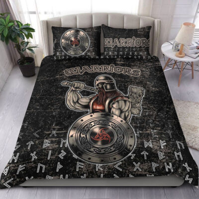Ligerking Bedding Set - Viking Warriros Brush Style Bedding Set A35