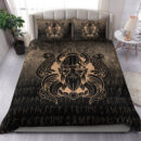 Ligerking Bedding Set - Nordic Warrior Valhalla Norse - Gold Version Bedding Set A7
