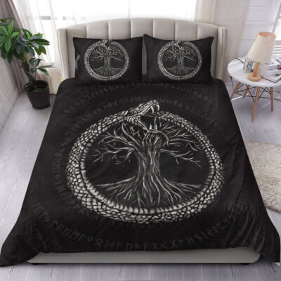 Ligerking Bedding Set - Ouroboros with Tree of Life Bedding Set A7