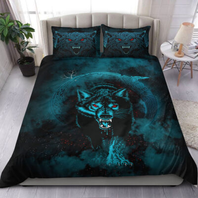 Ligerking Bedding Set - Moon Wolf Tattoo Bedding Set A31