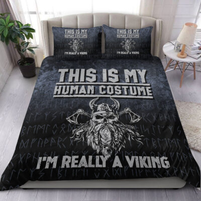 Ligerking Bedding Set -This-Is-My-Human-Costume-I'm-Really-A-Viking Bedding Set A7
