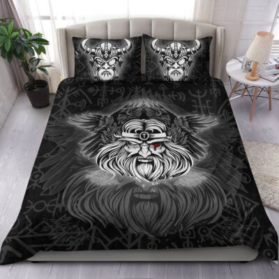 Ligerking Bedding Set -Viking Odin Silver Bedding Set A95