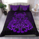 Ligerking Bedding Set - Vikings Odin Valhalla - Purple Version Bedding Set A7