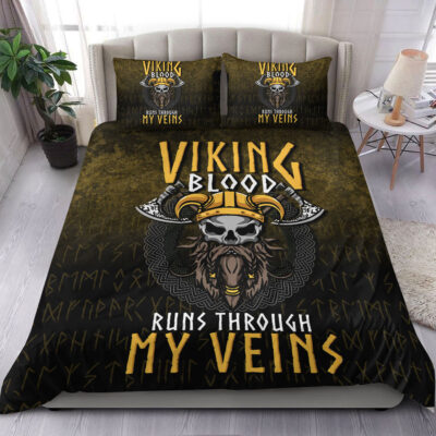 Ligerking Bedding Set - Viking Blood Run Through My Veins Bedding Set A7