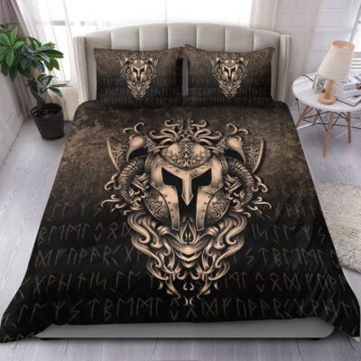 Ligerking Bedding Set - The Armor Of Viking - Gold Version Bedding Set A7