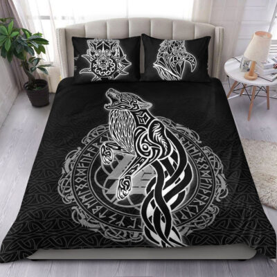 Ligerking Bedding Set -Wolf Viking Bedding Set A95