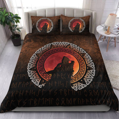 Ligerking Bedding Set - Fenrir Norse Wolf Son of Loki Bedding Set A7