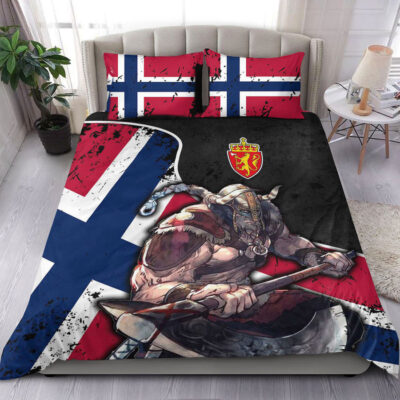 Ligerking Bedding Set -Norway Warrior Brush Style Bedding Set A35