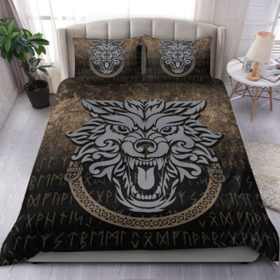 Ligerking Bedding Set - Norse Pagan Viking Wolf Bedding Set A7