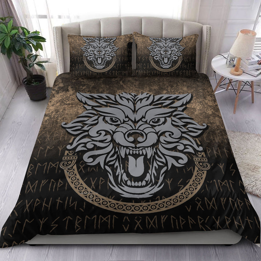 Ligerking Bedding Set - Norse Pagan Viking Wolf Bedding Set A7