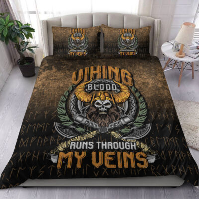 Ligerking Bedding Set - Viking Blood Run Through My Veins Bedding Set A7