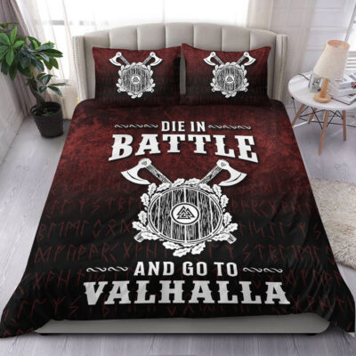 Ligerking Bedding Set -Die in Battle and Go To Valhalla Bedding Set A7