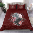 Ligerking Bedding Set - Raven Black and White Red Yggdrasil HS Bedding Set A35