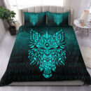 Ligerking Bedding Set - Odin The Allfather Asgard God And Chief Of Aesir - Cyan Version Bedding Set A7