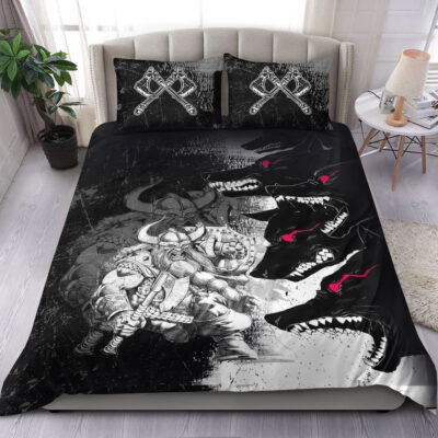 Ligerking Bedding Set - Berserker and Wolf Red Eyes Home Set Bedding Set A35