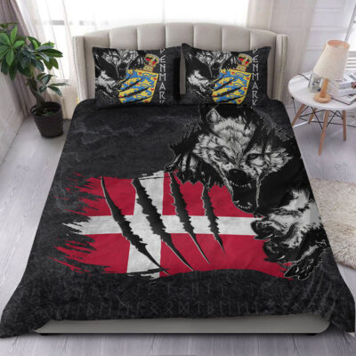 Ligerking Bedding Set - Denmark Wolf Viking Bedding Set A95