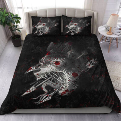 Ligerking Bedding Set - Fenrir Wolf Arrow and Blood Bedding Set A35