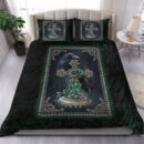 Ligerking Bedding Set - Viking Raven Celtic and Cross Green Style Bedding Set A35