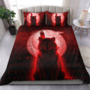Ligerking Bedding Set - Fenrir Viking Wolf - Red Version Bedding Set A7