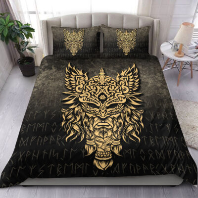 Ligerking Bedding Set - Odin The Allfather Asgard God And Chief Of Aesir - Gold Version Bedding Set A7