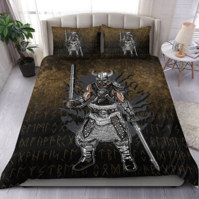 Ligerking Bedding Set - Viking Dark Warrior Bedding Set A7