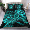 Ligerking Bedding Set - Valkyries And Bear Raven Turquoise Bedding Set A95