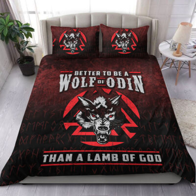Ligerking Bedding Set - Better To Be A Wolf Of Odin Than A Lamb Of God Bedding Set A7