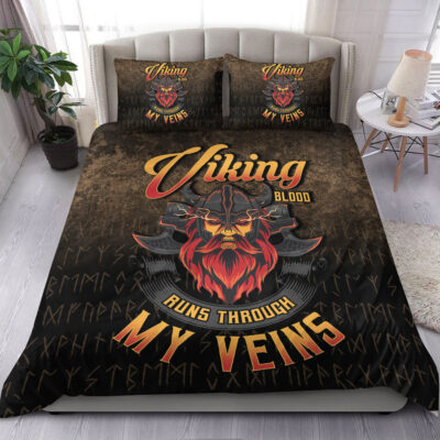 Ligerking Bedding Set - Viking Blood Run Through My Veins Bedding Set A7