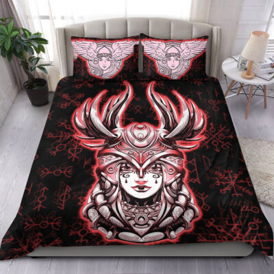 Ligerking Bedding Set - Viking Valkyrie Red Bedding Set A95